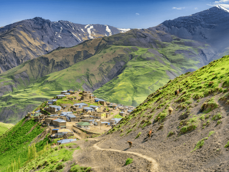 Sheki & Caucasus Mountains